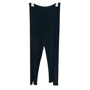 Chicos Travelers Black Pull-On Slim Fit Pants Size Medium
